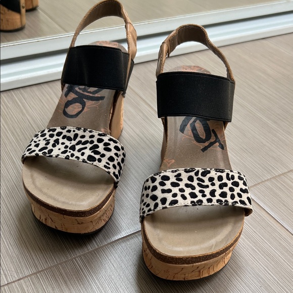 OTBT Shoes - OTBT Leopard Print Wedge Sandals